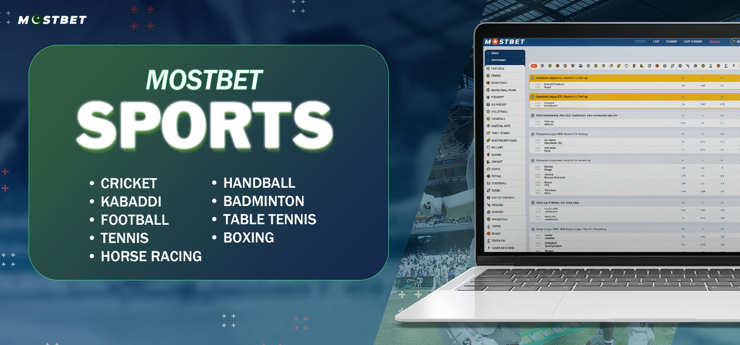 types of sports in mostbet pakistan